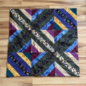 Vintage handmade sewing jewel themed Colorful Patchwork Quilt